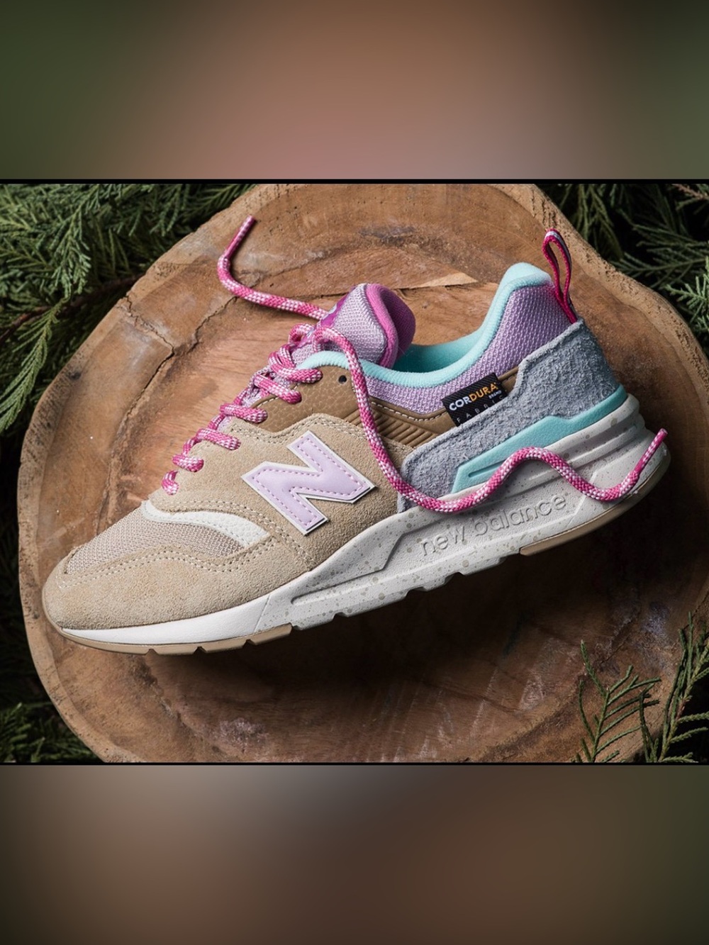 New Balance 997H Cordura Beige Pink Aqua Sneakers Women’s 8